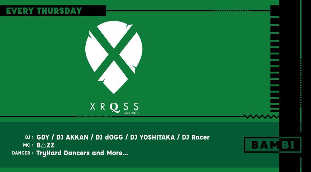 【BAMBI : 12/5 木曜日】毎日満員御礼!毎週木曜日は人気イベント【XROSS】開催!府内NO'1、大阪・心斎橋随一の大人気モンスタークラブ“バンビ”★クーポン利用でお得に参加可能!