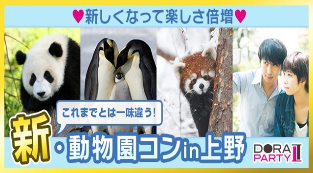 上野駅公園婚活パーティー 20~32歳限定☆シャンシャン見たいですか?ついにお花見シーズン到来♡アニマル好き大集合☆同じ趣味の相手だから話題に困りません!新感覚動物園街コン