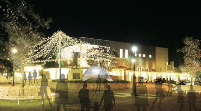 胎内イルミネーションの点灯式がJR中条駅東口をメイン会場に12月11日(金)に開催。小・中学生以下の来場者、先着200名に光るLED風船とお菓子をプレゼント。胎内冬季イルミネーション実行委員会