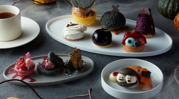 ハイアット セントリック 銀座 東京 大好評のハロウィンのケーキセットがアフタヌーンティーとして新登場 可愛らしいオバケや目玉モチーフのスイーツにこだわりのセイボリーを提供 10月1日~ 31日