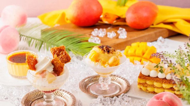 【神戸北野ホテル】2022年6月1日(水)〜8月31日(水)ナイトデザートPrivate Party~Mango&Peach~開催 かき氷と洋菓子が合体!?「味変ハイブリットかき氷」が初登場!