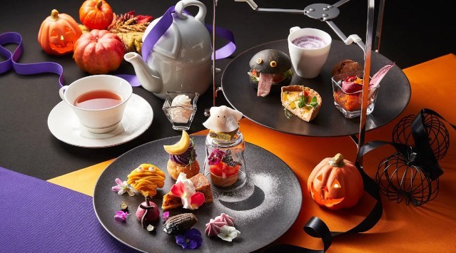 【ホテル日航大阪】「ハロウィンアフタヌーンティーセット」 10月限定で提供 花で彩った楽しいハロウィンを表現したアフタヌーンティー ニッコー・ホテルズ・インターナショナル