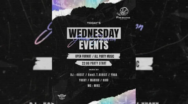 【大阪アンモナ 】大阪のTOP DJ達がグローバルHitsな選曲でお届け!OPEN~24:00までのご来店が男女共にお得! さらにAmmona★クーポンでお得★