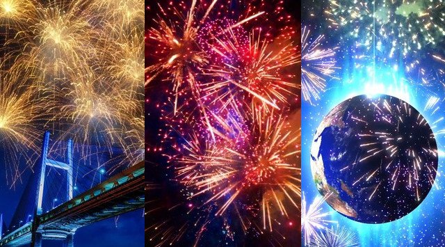 『安寧を願う祈りの花火』新型コロナウイルスの終息を祈願するグラフィカル花火が横浜駅東口スカイビルで放映中。株式会社 横浜スカイビル