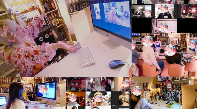 新宿2丁目の女装サロンバー「女の子クラブ」、オンラインバー営業を実施。バー飲食店を維持するために、できること。