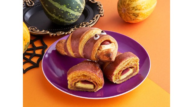 サンマルクカフェ史上初!パープル×イエローのバイカラー チョコクロ『プレミアムチョコクロ いたずらおばけのWスイートポテト』が9月29日(金)より限定発売 サンマルクカフェ