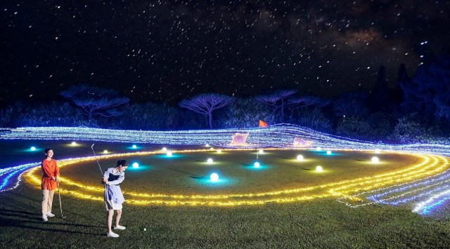 【星野リゾート リゾナーレ小浜島】日本最南西端のゴルフ場をイルミネーションで煌々と彩る「イルミナイトゴルフ」開催|期間:2023年12月1日~25日 星野リゾート