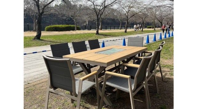 2025年も大阪城公園のバーベキューエリア「大阪城 森のバーベキュー」が期間限定でスタート。花の季節の大阪城公園で、開放感あふれるバーベキューをお楽しみください!株式会社Eight Dining