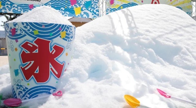 標高830mの富士急ハイランドで「涼」を満喫!雪あそび広場・ひんやりグルメフェア・納涼花火大会を開催!~「巨大かき氷フォトスポット」や地上50mの大観覧車から花火が楽しめる「特別鑑賞席」が新登場!~