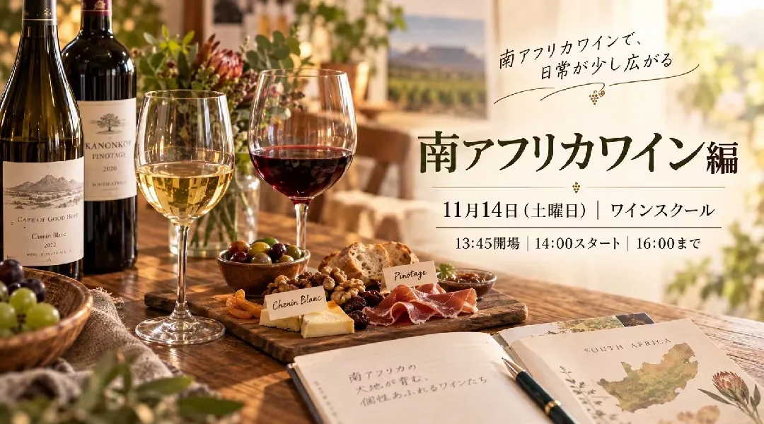 11/14（土）【たかつワインスクール】南アフリカワイン編