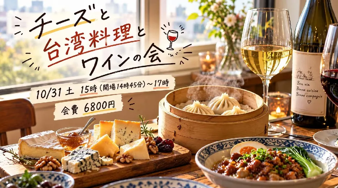 10/31（土）チーズと台湾料理とワインの会
