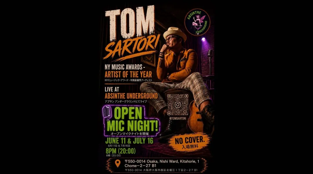 Open Mic hosted by New York Music Awards - Artist of the Year: Tom Sartori