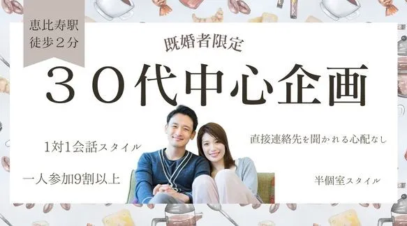 【MELON LAB.×30代中心既婚者限定】経済力があるオトナ男性と笑顔女性