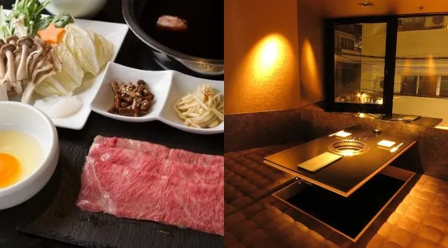 【恵比寿】男性参加者ハイステータス★超高級店で上質なお肉♪焼肉やしゃぶしゃぶランチ会★ラグジュアリーな空間│イベント・オフ会 しゃぶしゃぶ すき焼き 焼肉　兜　奥座