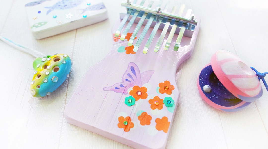 夏休み限定　木工　おえかき楽器「カリンバ／オカリナ／カスタネット」作り！