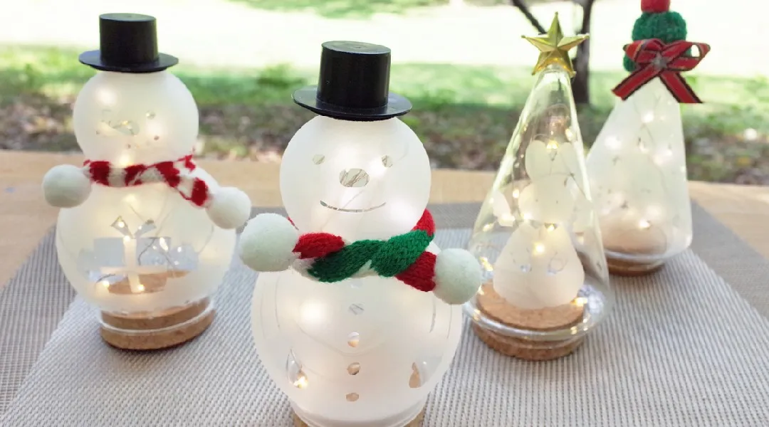 クリスマス限定　サンドブラスト「スノーマンライト／ツリーライト」