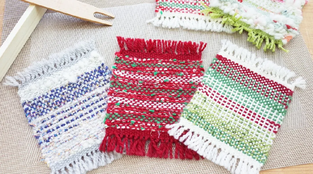 クリスマス限定　手織りに挑戦！「ほっこりクリスマスコースター」