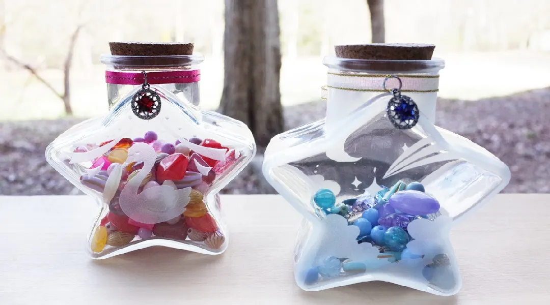 七夕限定　サンドブラスト｢キラキラ星のコルクボトル｣づくり