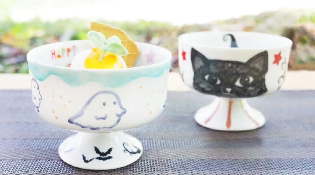 ハロウィン限定　陶芸｢デザートカップの絵付け｣