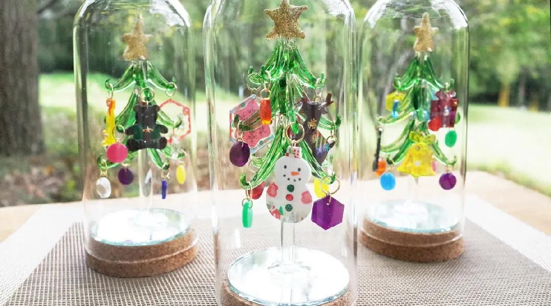 クリスマス限定　UVレジン｢ガラスドームツリー｣