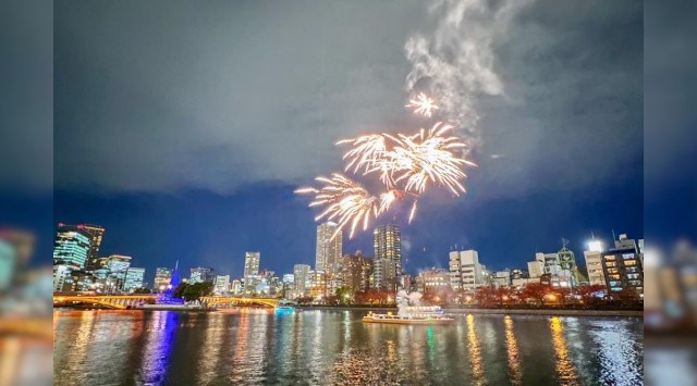 天満橋水上ミニ花火 花火大会2024 大川（天満橋と天神橋の間）大阪市中央区北浜東 - 恒例行事・催事・穴場・チケット・見所・打ち上げ時間 - 夏祭り・花火大会