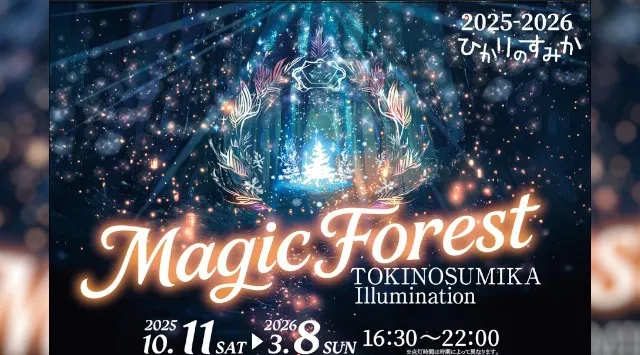 550万球の光が織りなす幻想。時之栖イルミネーション2025-2026「ひかりのすみか」が10月11日（土）より開催決定!!「マジックフォレスト」をテーマに、音と光が織りなす空間！！株式会社時之栖
