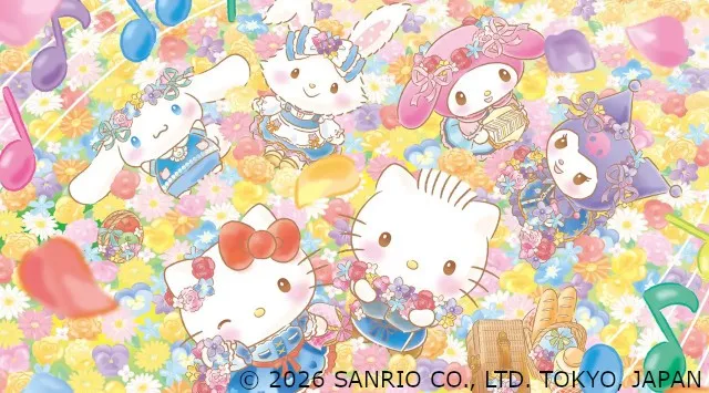 お花もKAWAIIも満開『Harmonyland Flower Fantasy』2026年3月20日（金・祝）より開催決定！約500本の桜が咲く園内で、フローリスト姿のハローキティたちと春をお祝い！