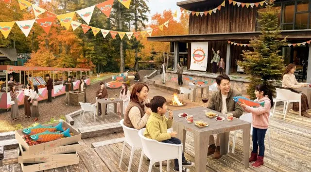 【トマム】いくら玉入れに鮭のピンボールゲーム！？食べて遊んで鮭に夢中になる「とことん鮭フェス」初開催～鮭色に染まるストリートで、鮭づくしの限定グルメやゲームを満喫できる秋の体験型フェス～星野リゾート