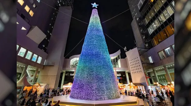 高さ25m・約13万球のLEDマッピングツリーが彩る冬のショータイム。&TEAM「illumination」、back number「クリスマスソング」の世界観を表現した特別演出を期間限定開催