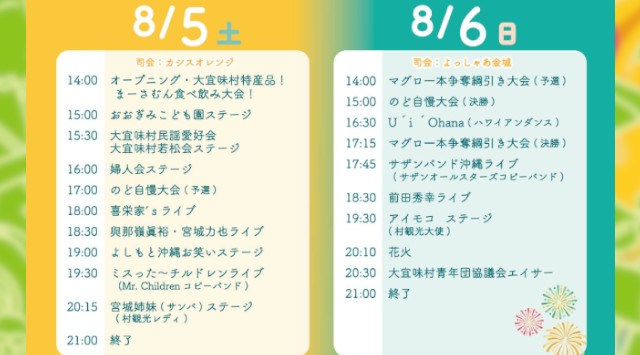 大宜味村夏まつり 花火大会 2023 塩屋漁港広場 -日程・穴場・打ち上げ時間 - 花火大会 夏祭り