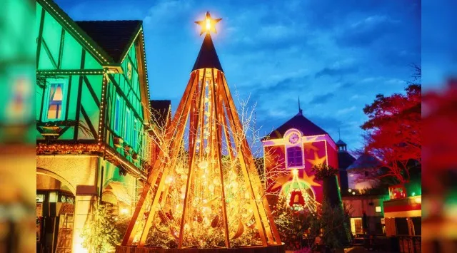 神戸クリスマスマーケット「古城のクリスマス」のシンボル「クリスマスタワー」が高さ7メートルに拡大！11/8（土）に点灯セレモニーを開催。「森のクリスマスツリー」の点灯セレモニーも同日開催。