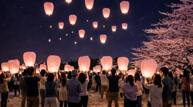 【大阪市】サクラ舞い散る春のひととき、桜色ランタンが夜空を彩るお花見イベント 「扇町桜まつり」開催並びにチケット発売についてお知らせ　株式会社SBI MUSIC CIRCUS