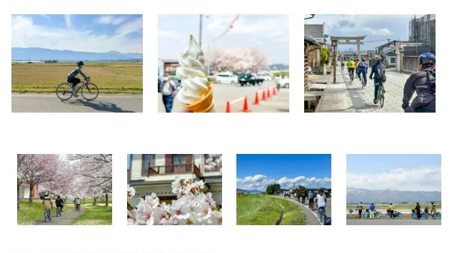 【山形・置賜】『置賜さくら回廊』をE-bikeで快走！ガイドと行く桜巡りサイクリングツアー【レンタサイクル付き】お花見気分でのんびり走る、置賜の桜の名所を巡るサイクリングツアーを開催します！
