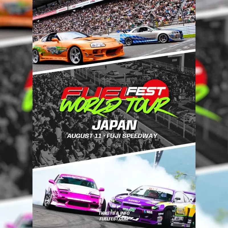≪世界最大級のカー・フェス≫「FUELFEST JAPAN 2026 5th」が8月11日に開催! 今年も、海外ハリウッド・セレブ達が来日! 映画の世界が、富士スピード・ウェイで繰り広げられます。