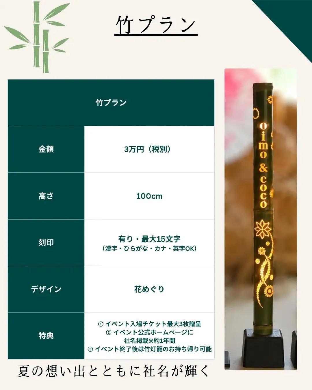 【光の竹灯籠で協賛企業募集】アイスフェス＆アジアン夜市2026 in 駿府城公園！竹灯籠の灯りとともに、あなたの想いを静岡の夏の夜に灯しませんか。株式会社nonii