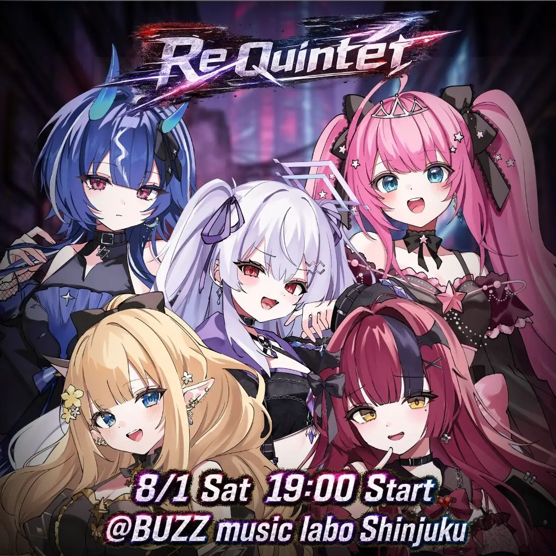 【会いに行けるアイドルVTuber】クインテ、8/1開催の「Re Quintet」グッズラインナップ公開！チケット完売の5人体制お披露目ライブで新曲も初披露　株式会社Blackbox