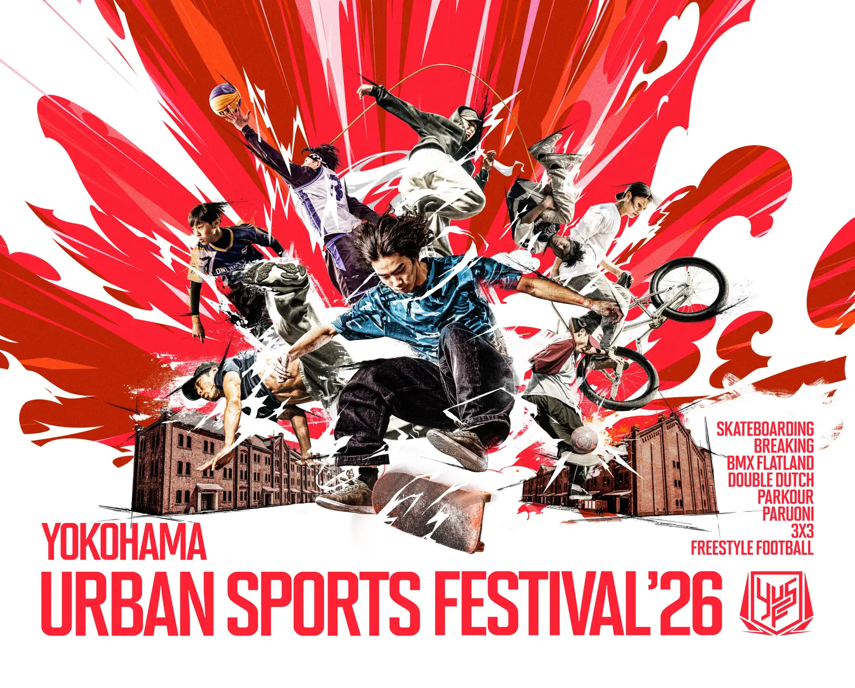 日本最大級“入場無料”のアーバンスポーツの祭典『YOKOHAMA URBAN SPORTS FESTIVAL ’26』第1弾コンテンツ発表！世界最高峰のトップアスリートが横浜赤レンガ倉庫に集結！