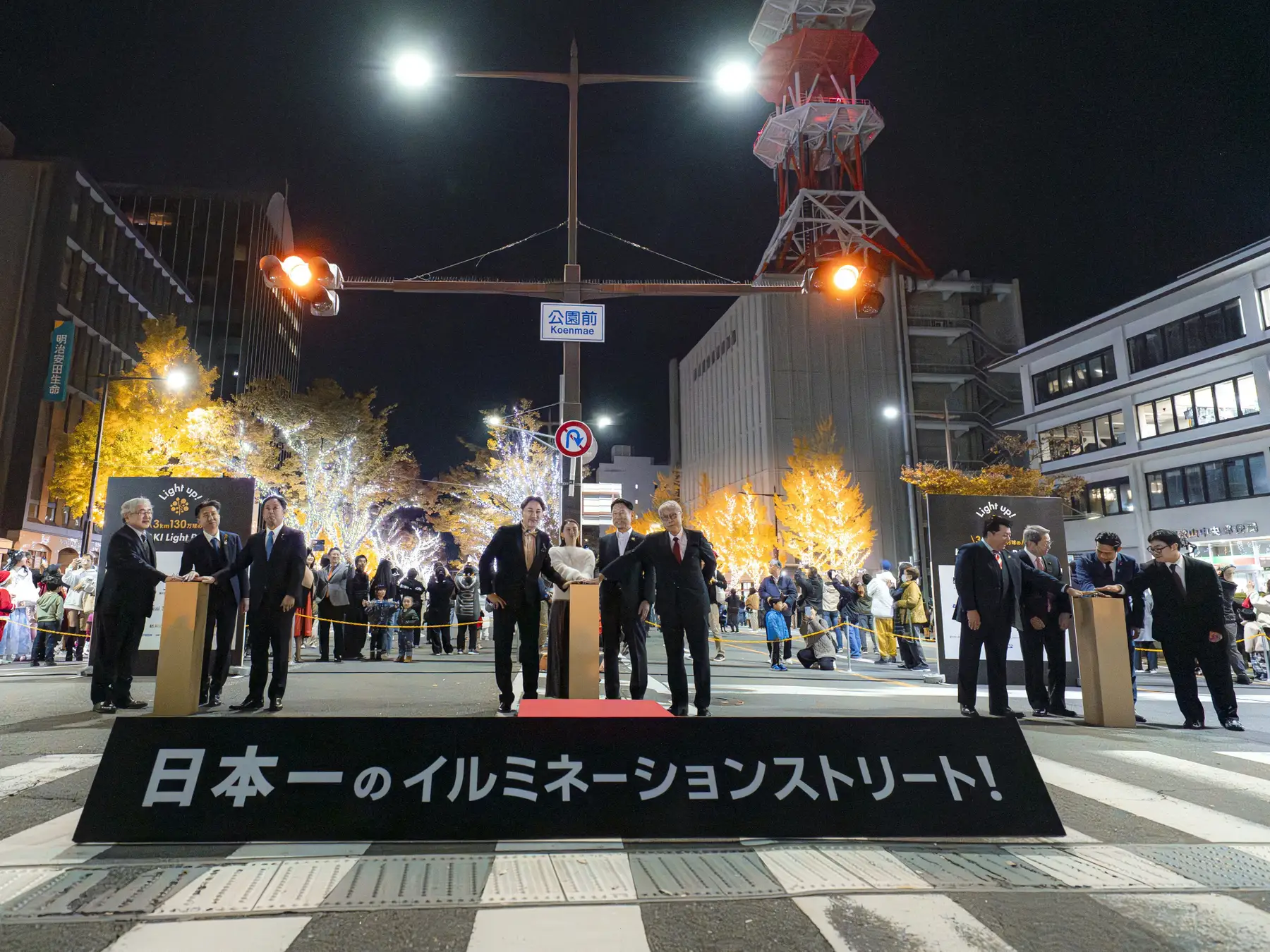けやきライトパレード、160万球のLEDでギネス世界記録™に挑戦！11月21日の点灯式で審査を実施、点灯時間は24時まで延長！和歌山けやき大通りイルミネーション実行委員会