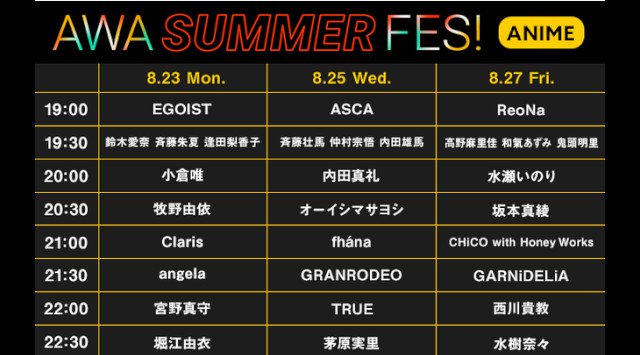 みんなでアーティストを応援しよう！『AWA SUMMER FES!』開催 AWA株式会社