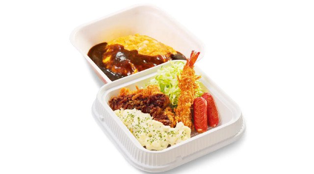 【大人の食べたい叶えます】あの頃を思い出す夢の競演！かつや「大人様ランチ」新登場 オムカレーに海老フライ、タルタルチキンカツとウインナーで大人のためのわんぱくなお子様ランチ。2022年5月12日(木)