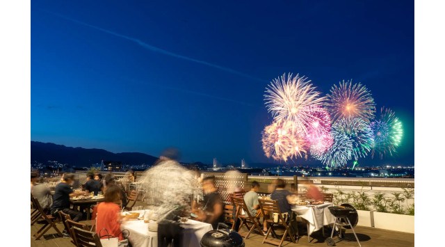 【ホテルプラザ神戸】 芦屋サマーカーニバル花火大会「鑑賞付特別プラン」の販売を開始！花火鑑賞＆BBQプランは、6月末までのご予約でご利用料金が10％OFFとなるお得なキャンペーンも実施中です。